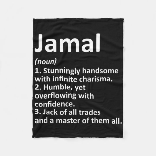 Jamalの定義 パーソナライズド 名前 楽しい 誕生日 フリースブランケット (正面)