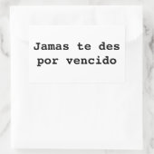 jamas te des por vencido 長方形シール (バッグ)