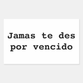 jamas te des por vencido 長方形シール
