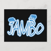 JamboスワヒリHello blue ポストカード (正面)