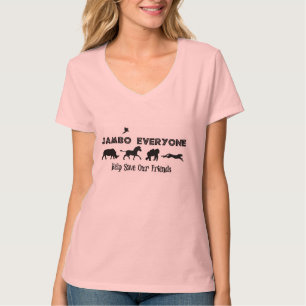 Jambo皆助け絶滅寸前の動物を救うため Tシャツ