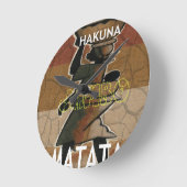 Jambo Habari Hakuna Matata. ラウンド壁時計 (傾斜)