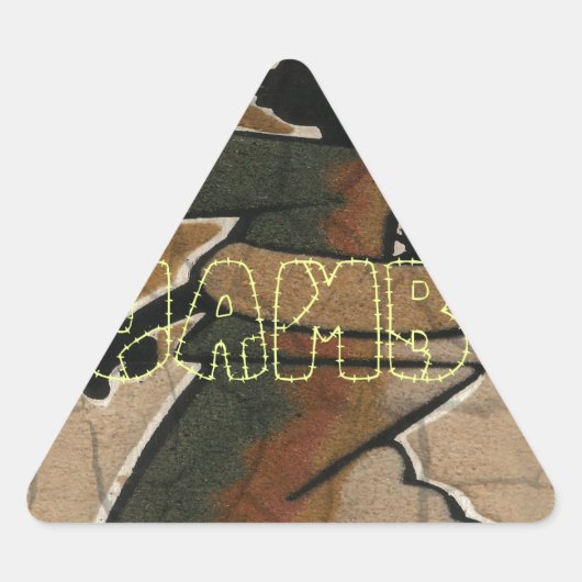 Jambo Habari Hakuna Matata. 三角形シール (正面)