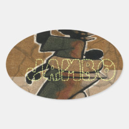 Jambo Habari Hakuna Matata. 楕円形シール