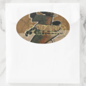 Jambo Habari Hakuna Matata. 楕円形シール (バッグ)