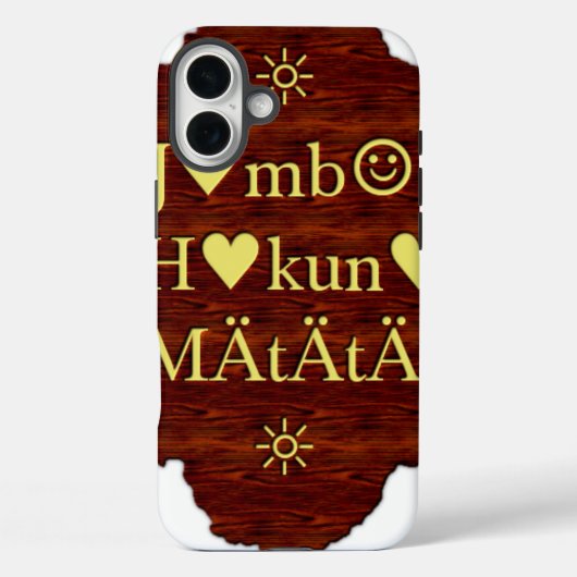Jambo Hakuna Matata:アフリカ美術プリント/グラフィック Case-Mate iPhoneケース (裏面)