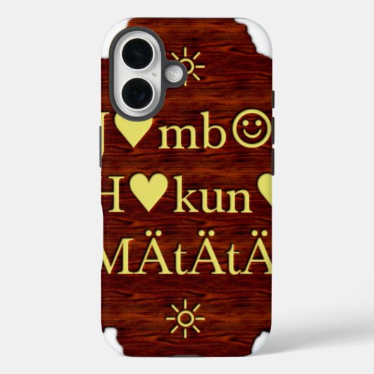 Jambo Hakuna Matata：アフリカ美術プリント/グラフィック Case-Mate iPhoneケース (裏面)
