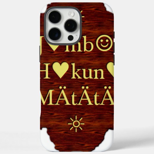Jambo Hakuna Matata:アフリカ美術プリント/グラフィック Case-Mate iPhoneケース (裏面)