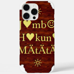 Jambo Hakuna Matata:アフリカ美術プリント/グラフィック iPhone 16 Pro Maxケース