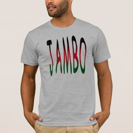 Jambo (hallo - Swahili) Tシャツ (正面)