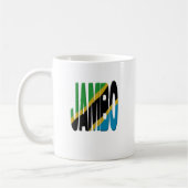 Jambo Swahili - Tanzania flag コーヒーマグカップ (左)