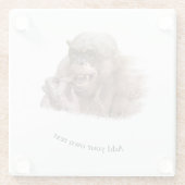 Jambo The Hairless Chimp (自分の文字に変更) ガラスコースター (裏面)