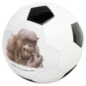 Jambo The Hairless Chimp (自分の文字に変更) サッカーボール (3/4)