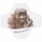 Jambo The Hairless Chimp (自分の文字に変更) サッカーボール (フラット)