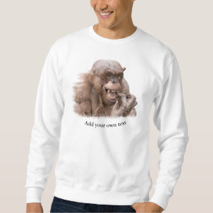 Jambo The Hairless Chimp (自分の文字に変更) スウェットシャツ