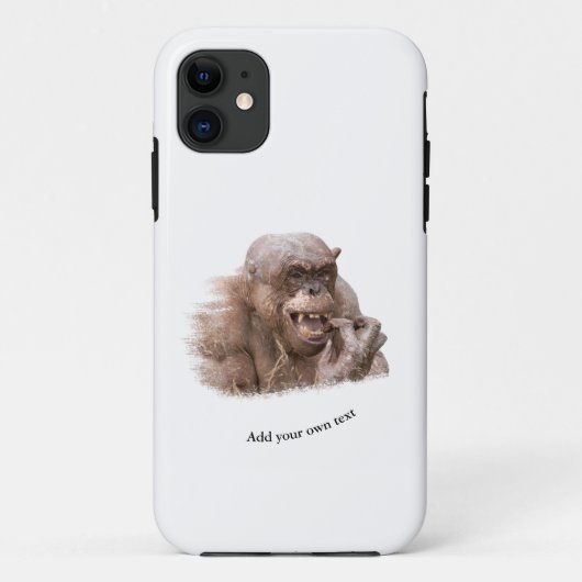 Jambo The Hairless Chimp (自分の文字に変更) Case-Mate iPhoneケース (裏面)
