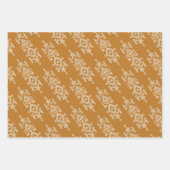 Jamdani Print Folk Pattern ラッピングペーパーシート (正面2)