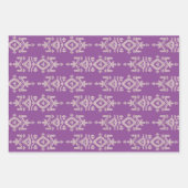 Jamdani Print Folk Pattern ラッピングペーパーシート (正面3)