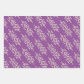 Jamdani Print Folk Pattern ラッピングペーパーシート (正面2)