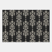 Jamdani Print Folk Pattern ラッピングペーパーシート (正面)