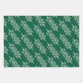 Jamdani Print Folk Pattern ラッピングペーパーシート (正面2)