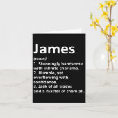 James定義名パーソナライズされたのおもしろい誕生日 カード (黄色い花)