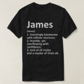 JAMES定義名パーソナライズされた誕生日 Tシャツ (デザイン正面)