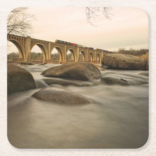 James川上の列車 スクエアペーパーコースター (正面)