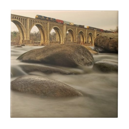 James川上の列車 タイル (正面)