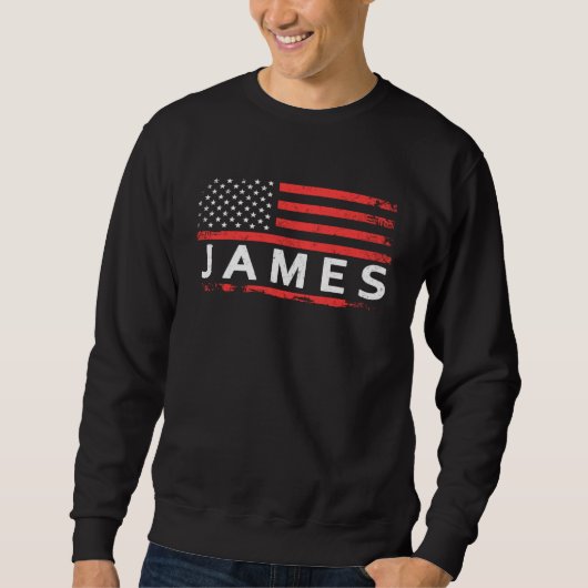 JAMES アメリカ国旗 JAMES用 スウェットシャツ (正面)