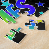 「JAMES」名、おもしろい「ハッピーバースデー」 ジグソーパズル (側面)