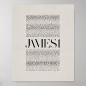 James 1 – 信仰と忍耐バイブル聖句ウォールアート ポスター (正面)