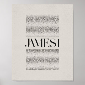 James 1 – 信仰と忍耐バイブル聖句ウォールアート ポスター