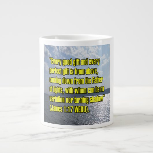 James 1:17 WEBU Mug ジャンボコーヒーマグカップ (正面)