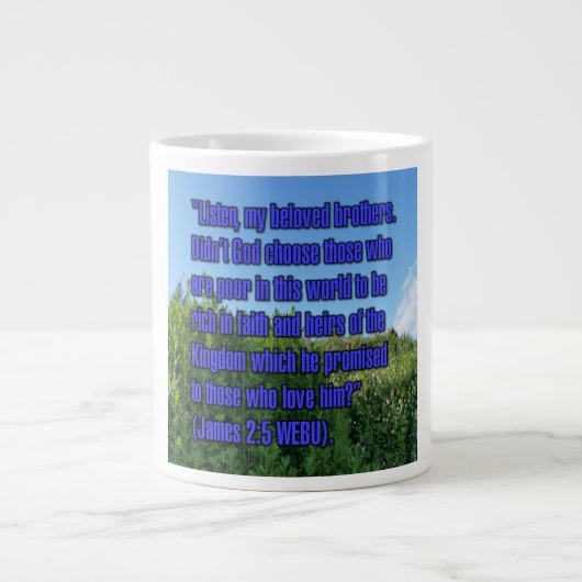 James 2:5 WEBU Mug ジャンボコーヒーマグカップ (正面)