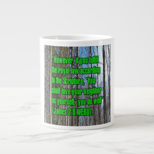 James 2:8 WEBU Mug ジャンボコーヒーマグカップ (正面)