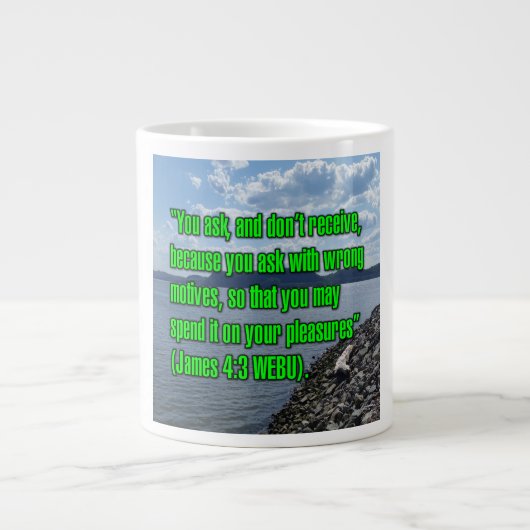 James 4:3 WEBU Mug ジャンボコーヒーマグカップ (正面)