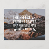 James 5:16 NKJV有効なフェヴェント祈りの言葉 ポストカード (正面)