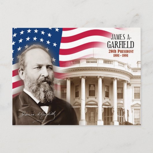 James A. Garfield – アメリカ合衆国20代大統領 ポストカード (正面)