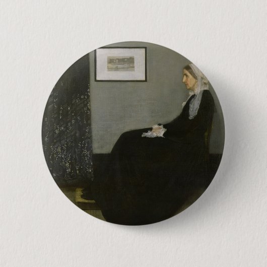 James Abbott Whistler – ウィスラーの母親 缶バッジ (正面)