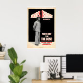 James Brown The Boss Music Fan Graphic Design ポスター (ホームオフィス)