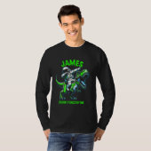 James Crushin' It Since Day One Astronaut Dinosaur Tシャツ (正面フル)