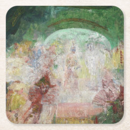 James Ensorによる仮装(1889) スクエアペーパーコースター