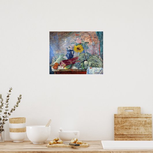 James Ensor Flowers and Vegetables ポスター (キッチン)