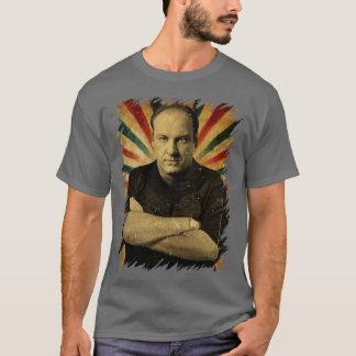 James Gandolfini写真おもしろいアートヴィンテージ美学 Tシャツ