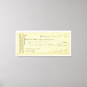 James Garfieldは1877年1月25日からの点検に署名しました キャンバスプリント
