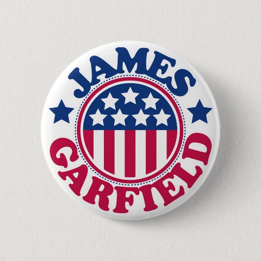 James Garfield米国の大統領 缶バッジ (正面)