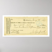 James Garfield Signed Check from January 25th 1877 ポスター (正面)