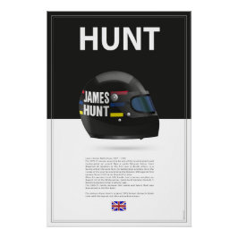 James Hunt Helmet ポスター