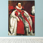 James I by Daniel Mytens キャンバスプリント (インサイチュ (ウッドフロア))